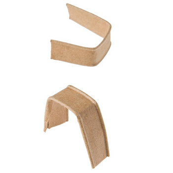 Clips papier en U  8 x 45 mm KRAFT naturel pour fermeture de sachet - carton de 1000 unités