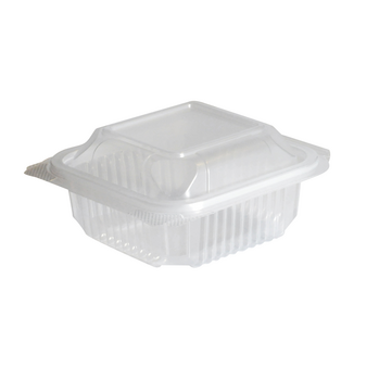 Barquette en PP micro-ondable à couvercle à charnière 250ml - 600 unités