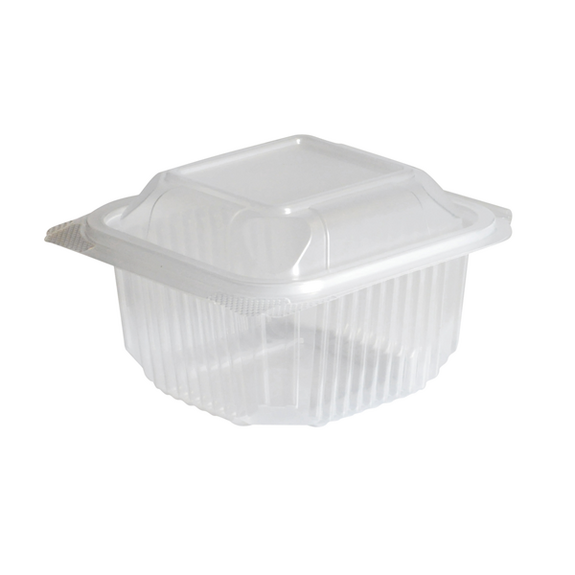 Barquette en PP micro-ondable à couvercle à charnière 375ml - 600 unités