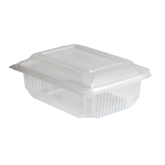 Barquette en PP micro-ondable à couvercle à charnière 750 ml - 400 unités