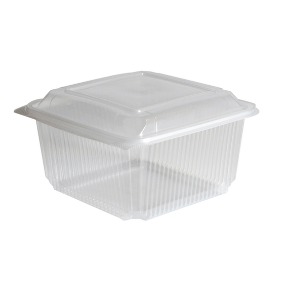 Barquette en PP micro-ondable à couvercle à charnière 2000 ml - 200 unités