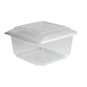 Barquette en PP micro-ondable à couvercle à charnière 2000 ml - 200 unités