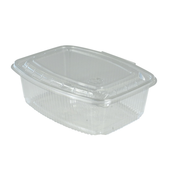 Barquette translucide 1000 ml avec couvercle - carton de 400 unités