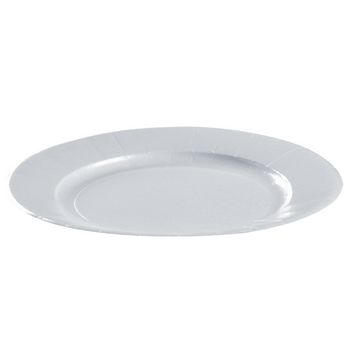 Assiette jetable en carton 29 cm blanche - carton de 250 unités