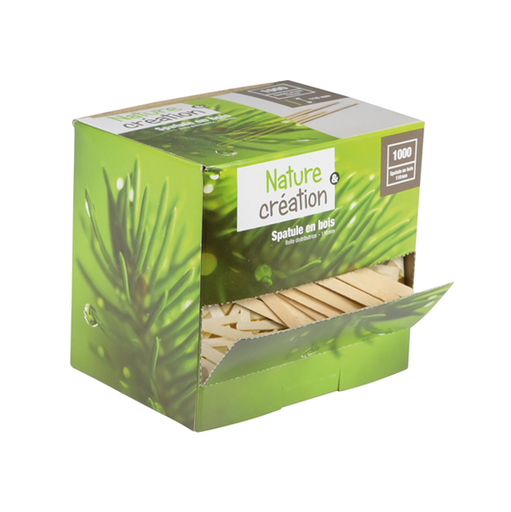 Agitateur a café en bois 11 cm en boite distributrice - 10 boites de 1000 unités