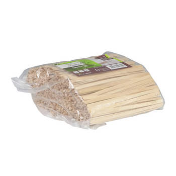 Agitateur a café en bois 14 cm sous sachet plastique - 10 paquets de 1000 unités