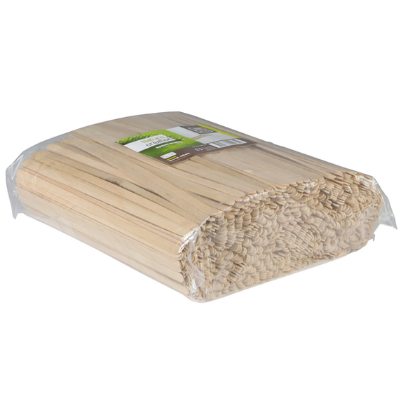 Agitateur a café en bois 17.8 cm sous sachet plastique - 10 paquets de 1000 unités