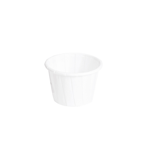 Pot en papier plissé blanc 30 ml - Carton de 5000 unités
