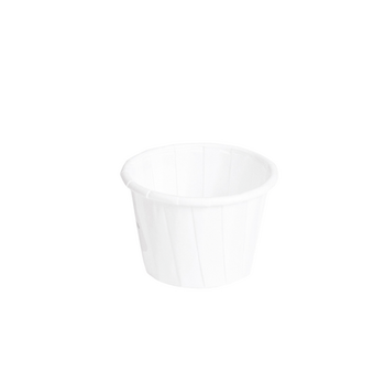 Pot en papier plissé blanc 30 ml - Carton de 5000 unités