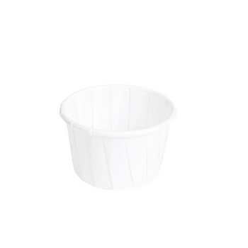 Pot en papier plissé blanc 37 ml - Carton de 5000 unités