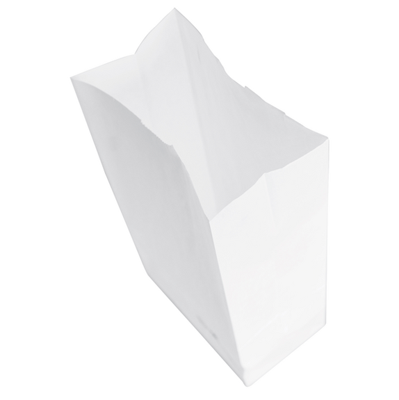 Sac papier sans anses 18 + 11 x 35 cm Blanc - carton de 500 unités