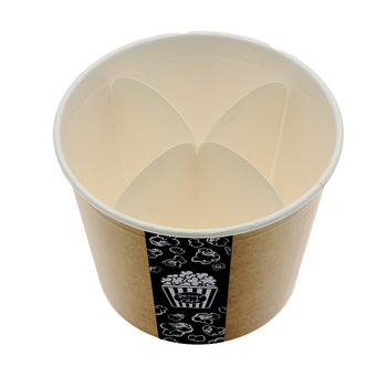 Séparateur 4 compartiments pour bucket poulet 4500 ml  - carton de 1000 unités