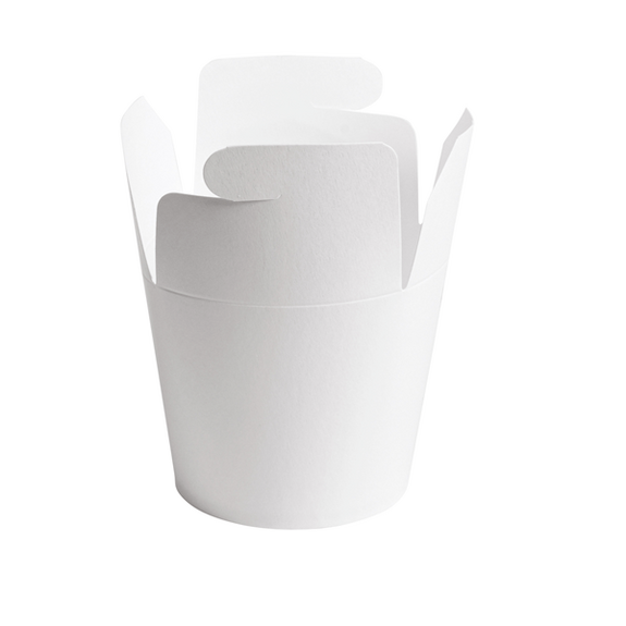 Pot en carton pour pâtes / salades / plats cuisinés Blanc 780 ml - carton de 500 unités