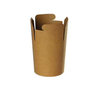 Pot en carton pour pâtes / salades / plats cuisinés Kraft 480 ml - carton de 500 unités