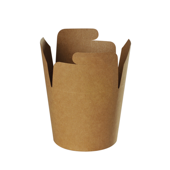 Pot en carton pour pâtes / salades / plats cuisinés Kraft 780 ml - carton de 500 unités