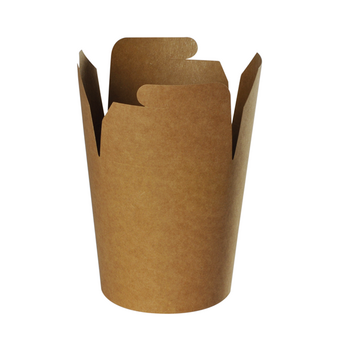 Pot en carton pour pâtes / salades / plats cuisinés Kraft 960 ml - carton de 500 unités