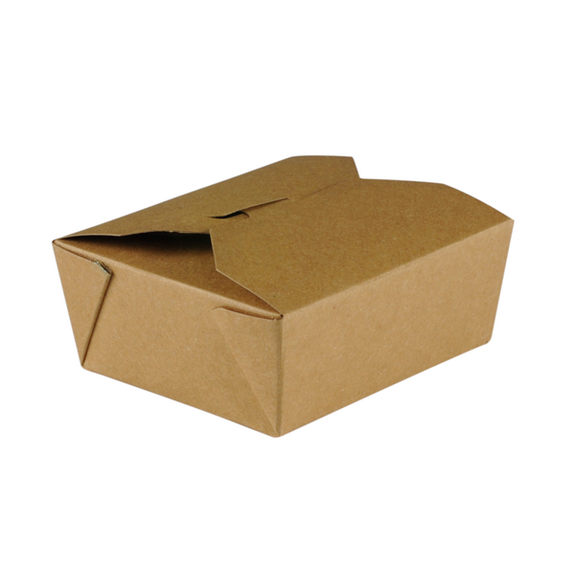 Boîte repas étanche en carton Marron 480 ml - carton de 450 unités