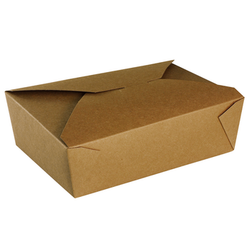 Boîte repas étanche en carton Marron 2000 ml - carton de 200 unités