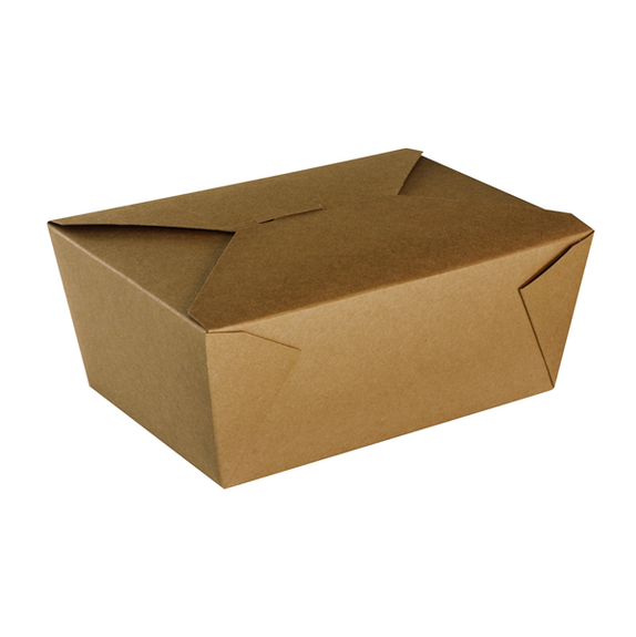 Boîte repas étanche en carton Marron 2950 ml - carton de 160 unités