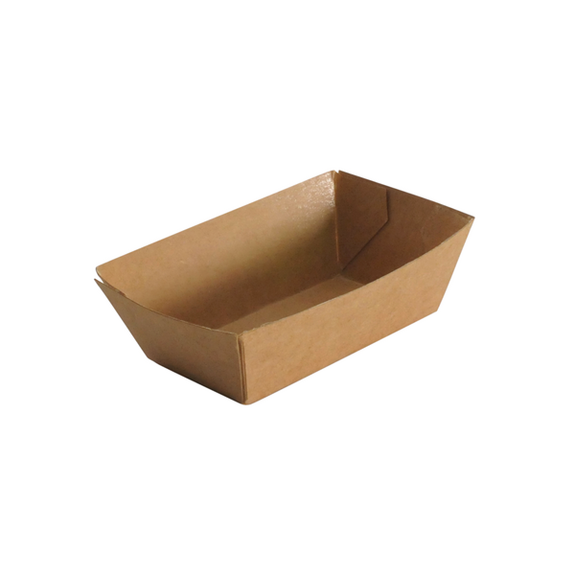 Barquette à frites en carton kraft 180 ml- Carton de 1000 unités