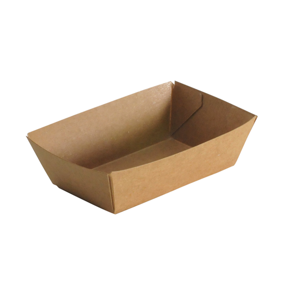 Barquette à frites en carton kraft 300 ml- Carton de 1000 unités