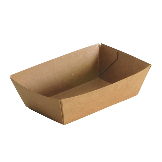 Barquette à frites en carton kraft 390 ml- Carton de 500 unités