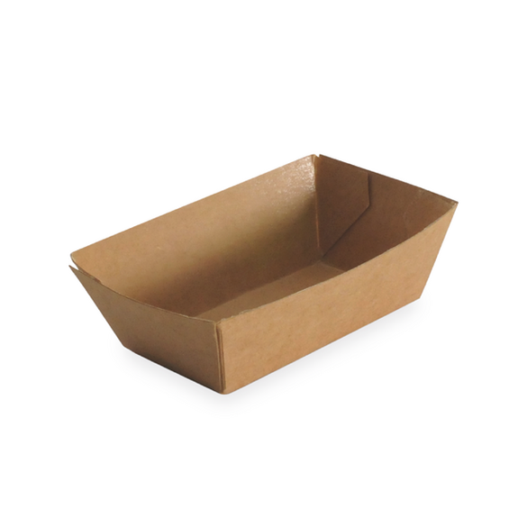 Barquette à frites en carton kraft 690 ml- Carton de 500 unités
