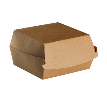 Coque burger en carton KRAFT 13x13x7 cm - carton de 600 unités
