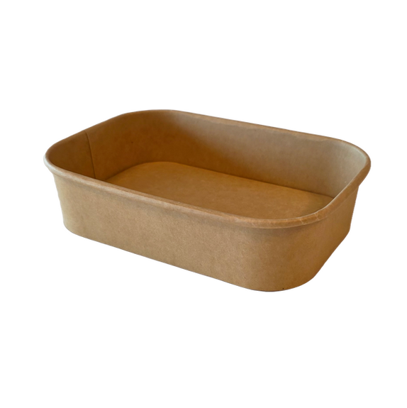 Bac rectangulaire pour glaces KRAFT neutre 500 ml - Carton de 300 unités