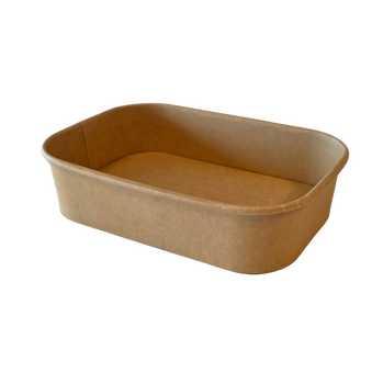 Bac rectangulaire pour glaces KRAFT neutre 500 ml - Carton de 300 unités