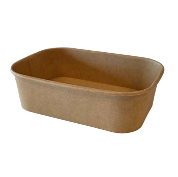 Bac rectangulaire pour glaces KRAFT neutre 650 ml - Carton de 300 unités