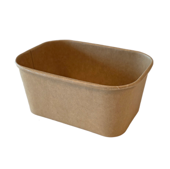 Bac rectangulaire pour glaces KRAFT neutre 1000 ml - Carton de 300 unités