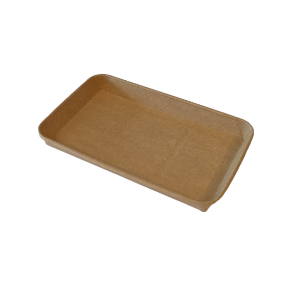 Barquette KRAFT pour sushi 24.4 x 15.5 x 2.4 cm - Carton de 400 unités