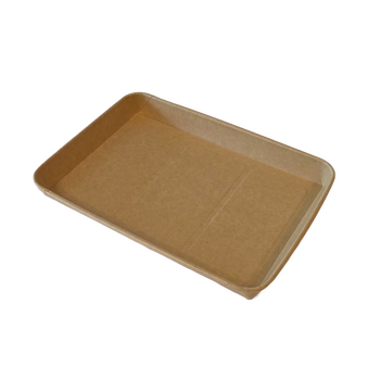 Barquette KRAFT pour sushi 25.8 x 18.4 x 2.4 cm - Carton de 400 unités