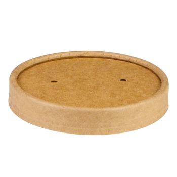 Couvercle en carton double paroi KRAFT pour pot 237 et 360 ml - Carton de 500 unités