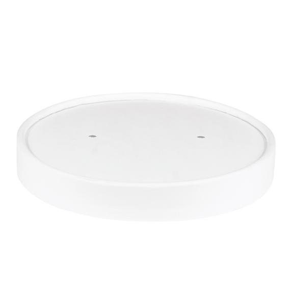 Couvercle en carton double paroi BLANC pour pot 770 et 960 ml - Carton de 500 unités