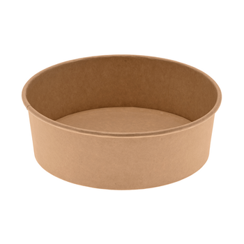 Boîte à salade en carton KRAFT 1500 ml  - Carton de 150 unités