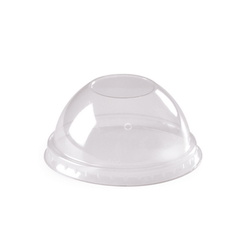 Couvercle dôme avec trou pour pot à glace en APET transparent 236 ml et 266 ml - carton de 1000 unités