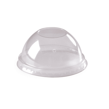 Couvercle dôme sans trou pour pot à glace en APET transparent 236 ml et 266 ml - carton de 1000 unités