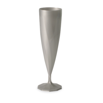 Flûte à champagne ARGENT en PS 13.5 cl - Carton de 200 unités