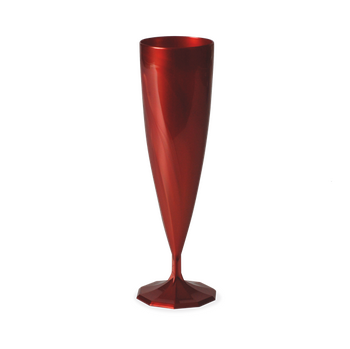 Flûte à champagne ROUGE CARMIN en PS 13.5 cl - Carton de 200 unités