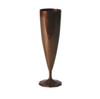 Flûte à champagne CHOCOLAT en PS 13.5 cl - Carton de 200 unités