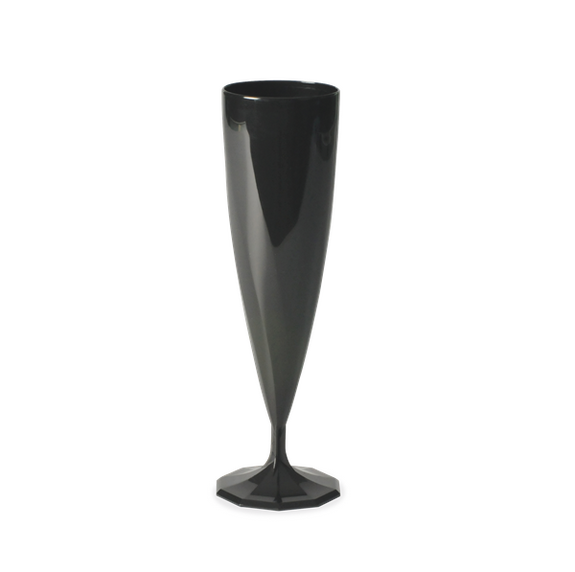 Flûte à champagne NOIR EBENE en PS 13.5 cl - Carton de 200 unités