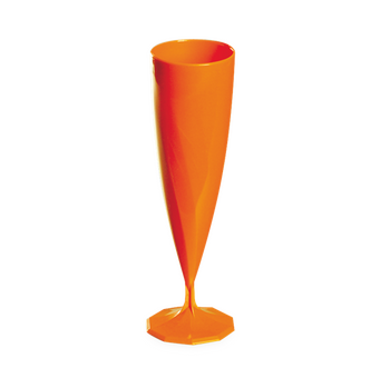 Flûte à champagne ORANGE en PS 13.5 cl - Carton de 200 unités