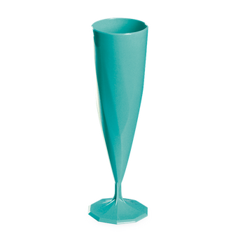 Flûte à champagne TURQUOISE en PS 13.5 cl - Carton de 200 unités
