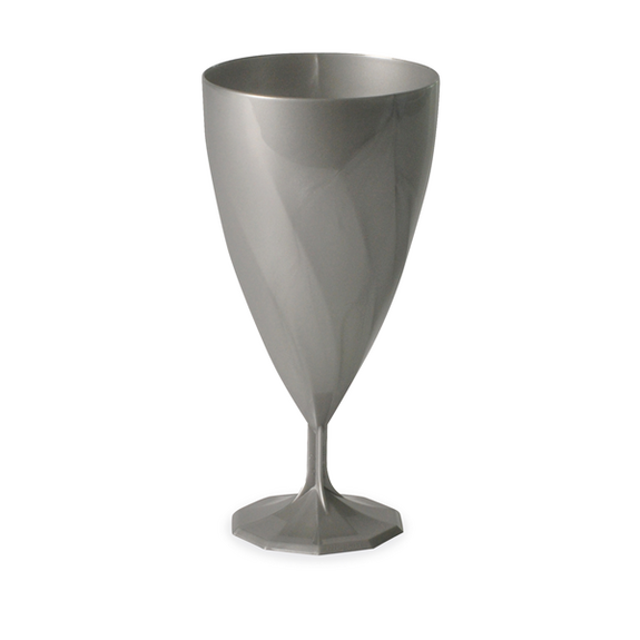 Verre à eau ARGENT en PS 20 cl - Carton de 132 unités