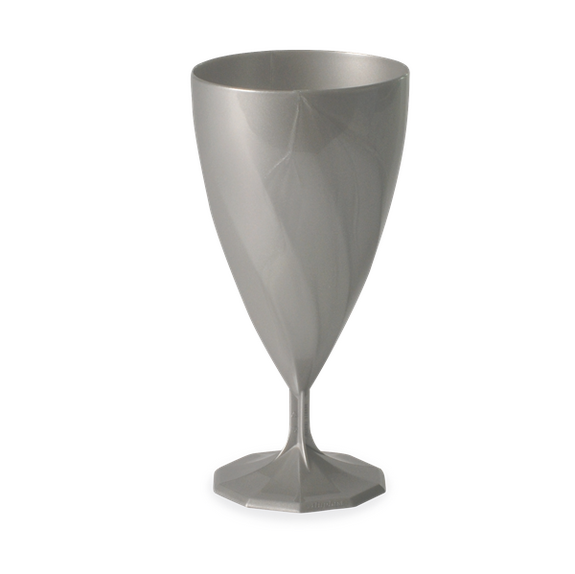 Verre à vin ARGENT en PS 15 cl - Carton de 168 unités