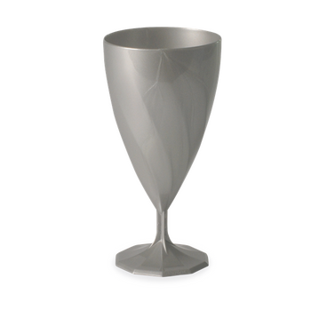 Verre à vin ARGENT en PS 15 cl - Carton de 168 unités