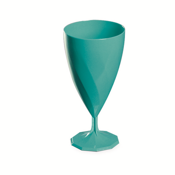Verre à vin TURQUOISE en PS 15 cl - Carton de 168 unités