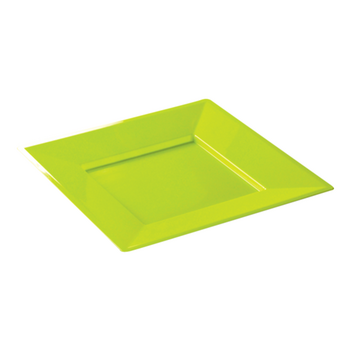 Assiette carrée injectée ANIS 24 x 24 cm réutilisable - Carton de 96 unités